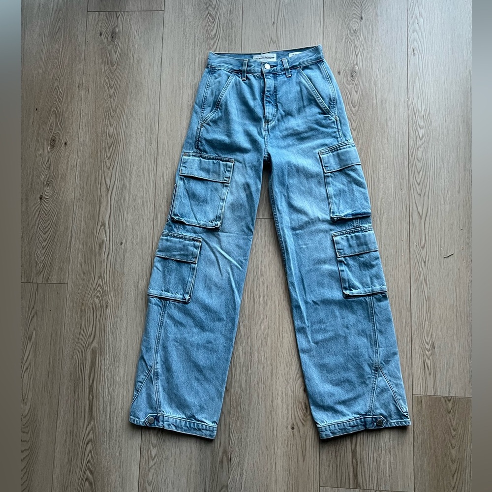 Denim Forum The '90s Millie Hi-Rise Cargo Jean Sz 23 - Picture 4 of 16